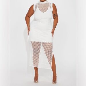 Fish net maxi dress